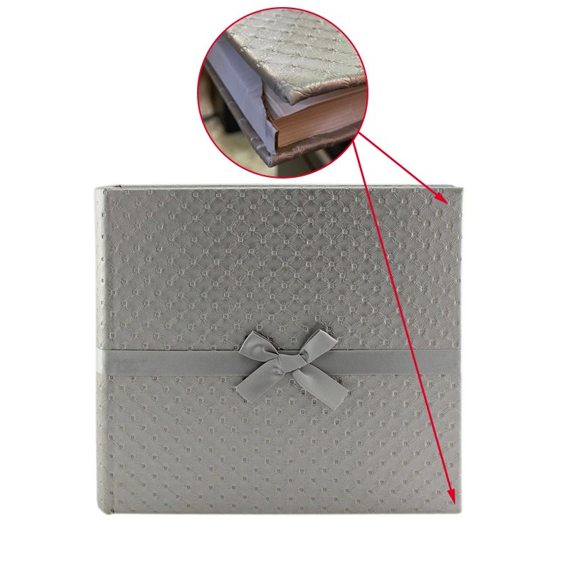 Album foto Unique Satin 10x15, 200 poze, piele ecologica, panglica satinata, spatiu notite, gri, RESIGILAT - imagine 5